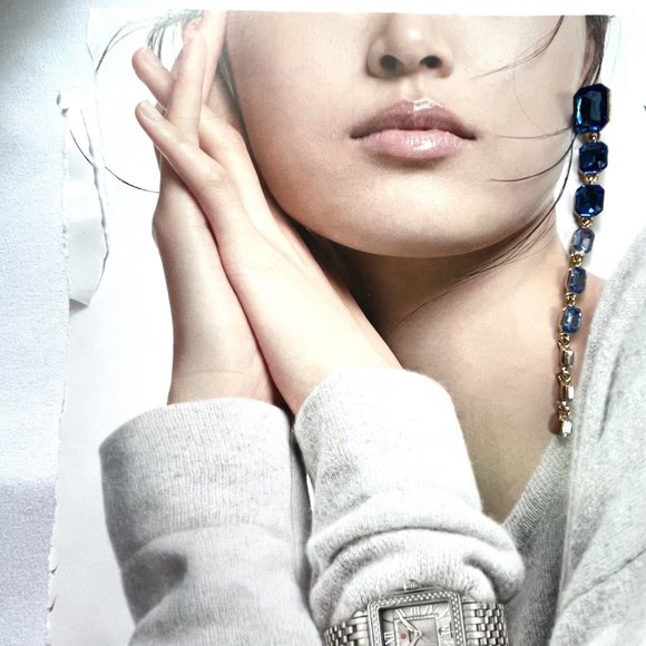 NWT NM 4,5" Long Dangle Gradient Earrings - Picture 2 of 9